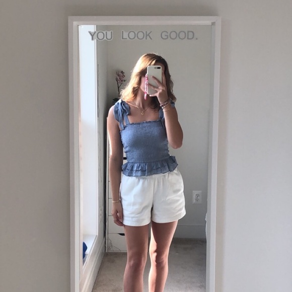 Princess Polly Tops - NEW blue tie straps princess polly tank top